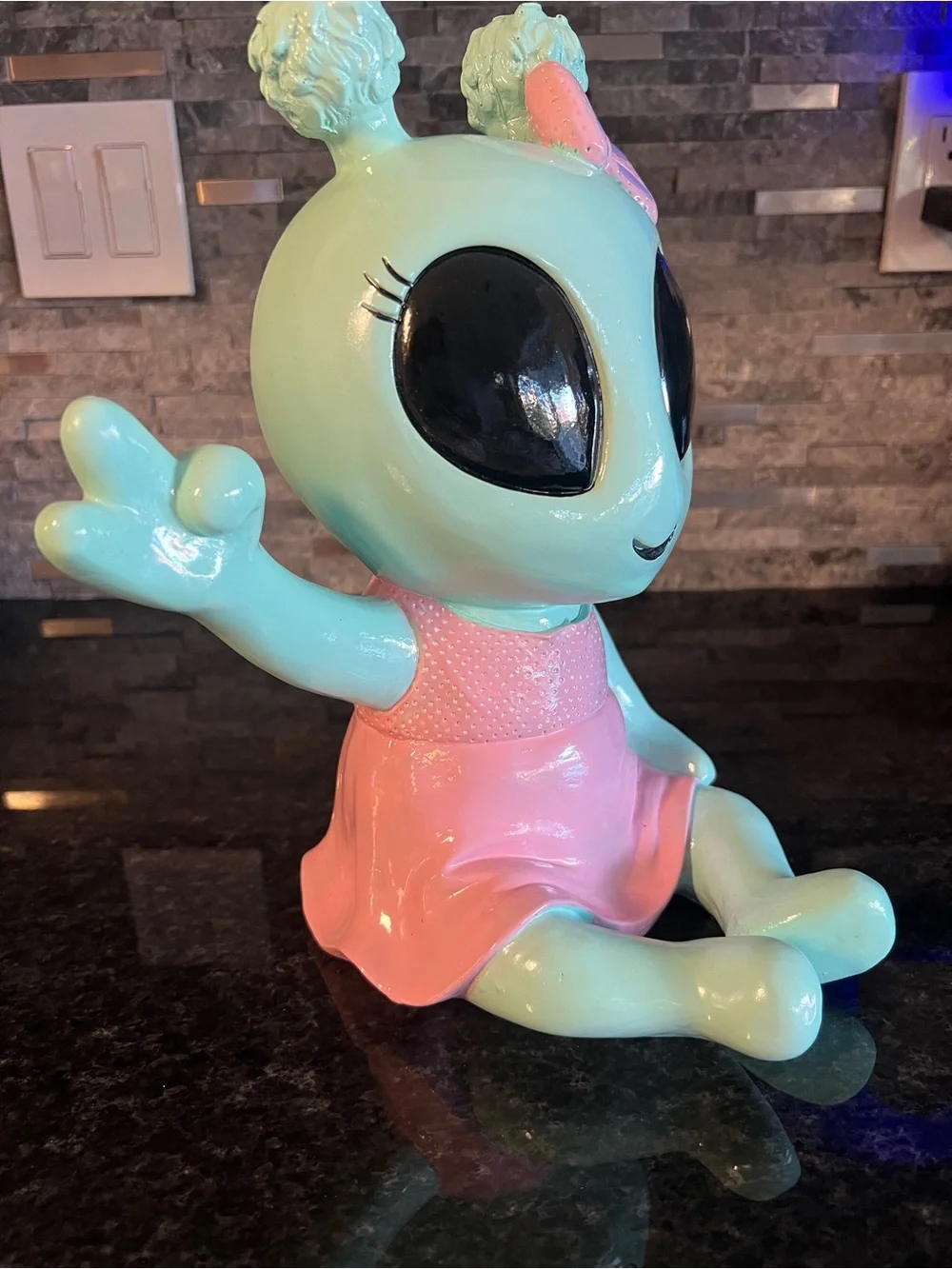 Pastel Toddler Girl ALIEN, Halloween Decor